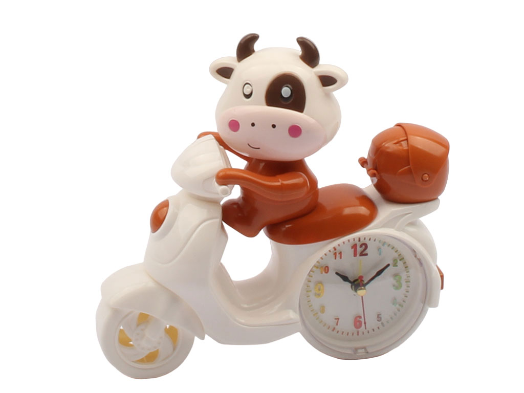 ساعت رومیزی گاو موتور سوار