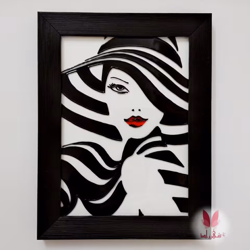 تابلو ویترای طرح لیدی