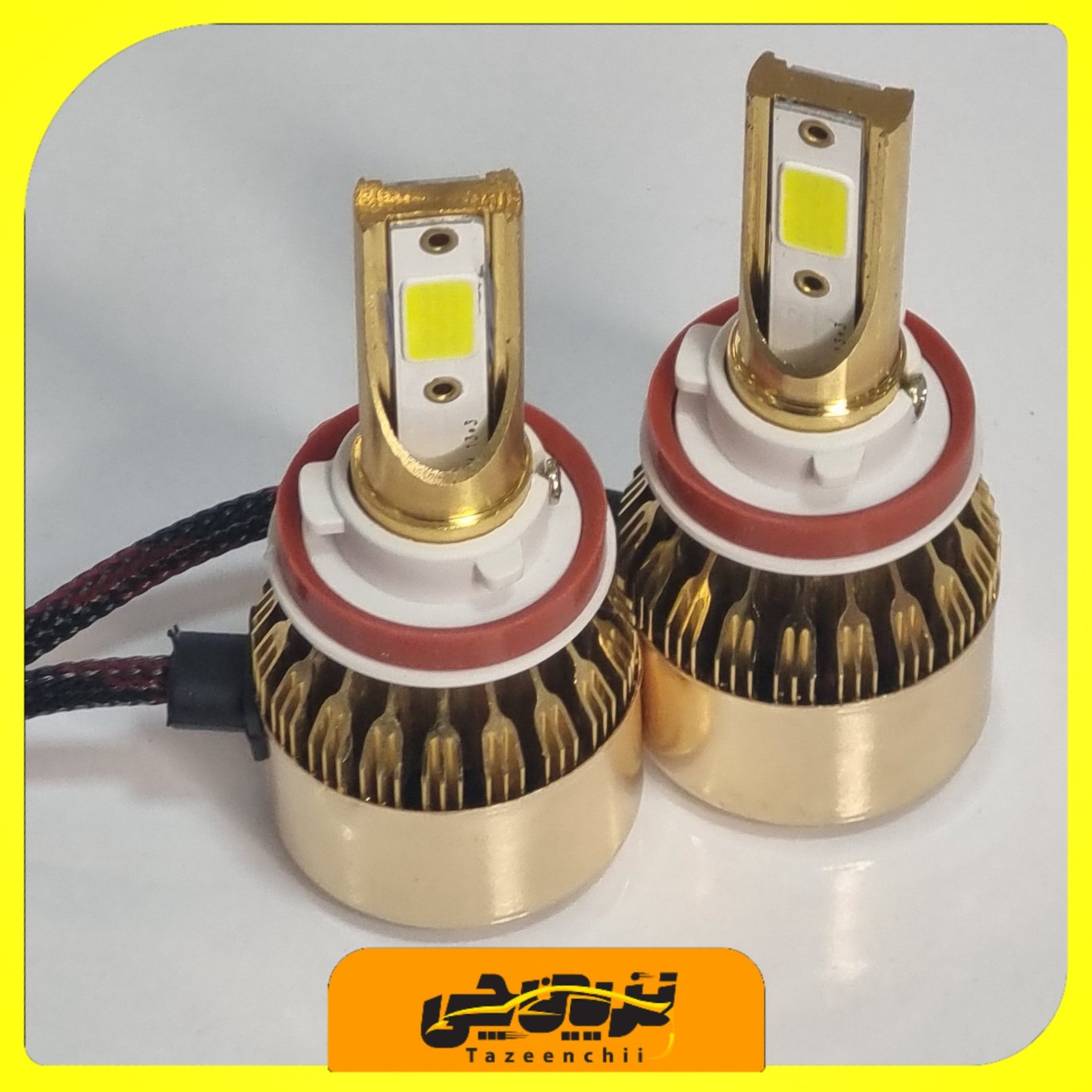 جفت هدلایت مدل d70 پایه h11 نورسفید (تک کنتاکت)شرکتmzm باگارانتی