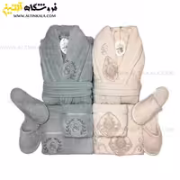 سرویس حوله عروس و داماد 12تکه گیپور دوزی برند SALIKA