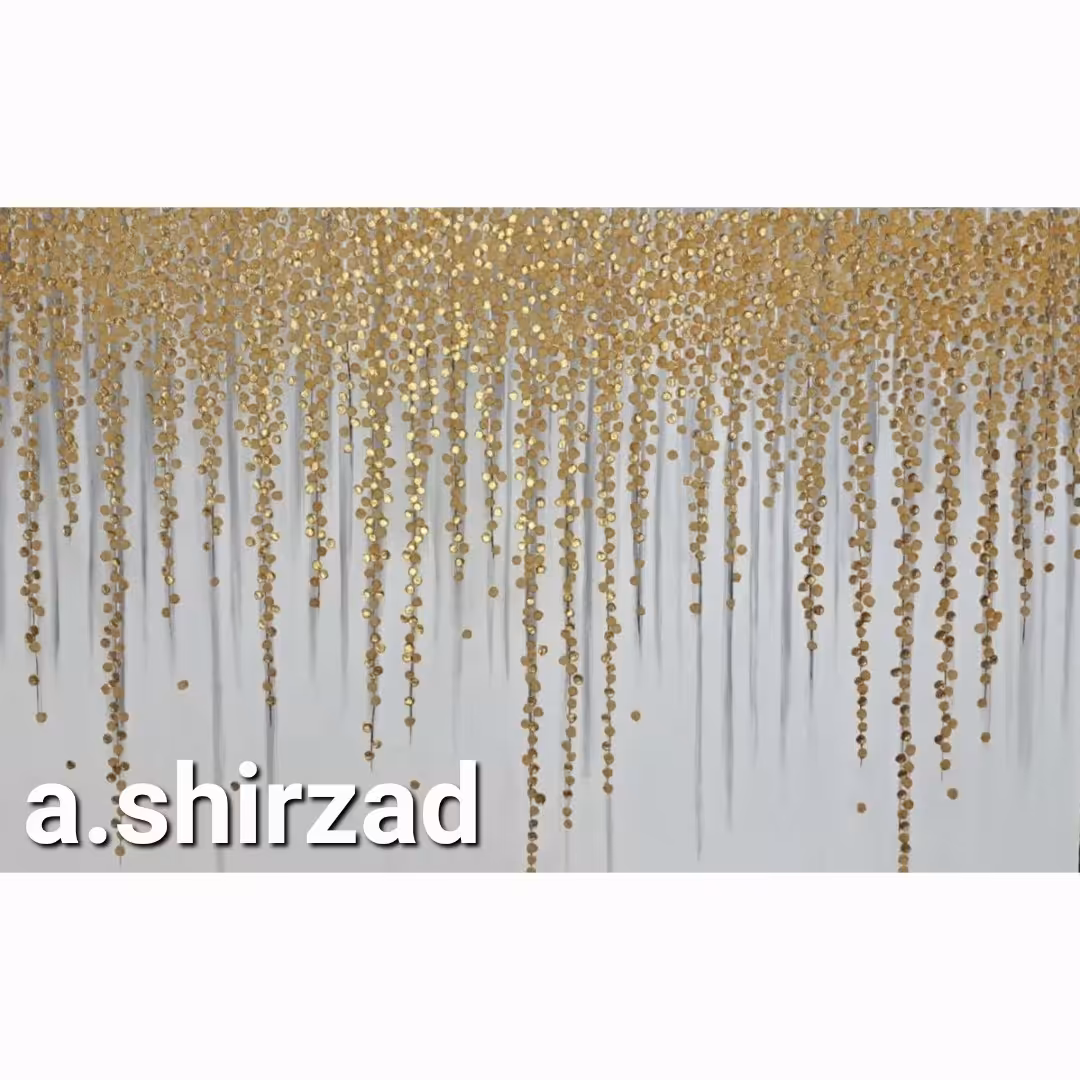 تابلوی نقاشی برجسته شکوفه طلایی سایز 80 در 60 