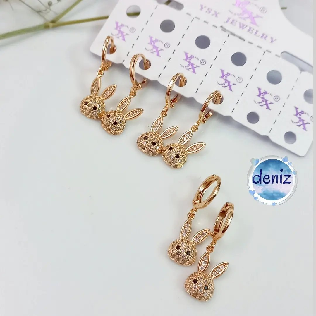 گوشواره خرگوش رنگ ثابت