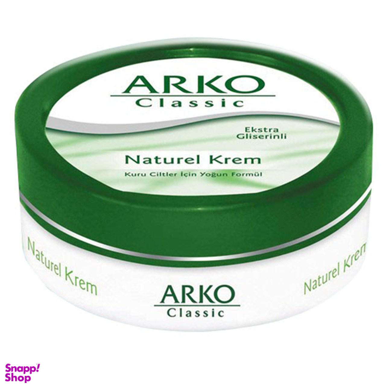 کرم مرطوب کننده آرکو (Arko) مدل Classic Natural حجم 150 میلی‌ لیتر