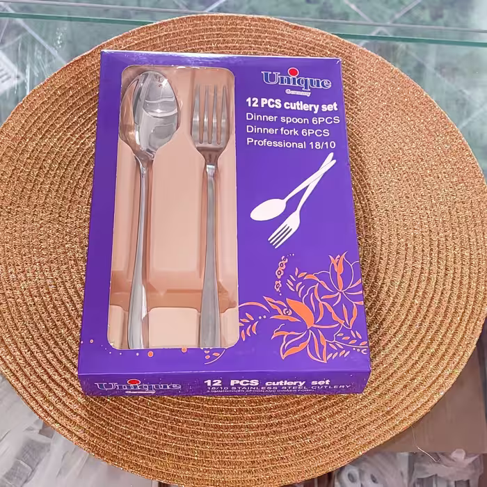 قاشق و چنگال استیل ساده _ فروشگاه شیک هوم 