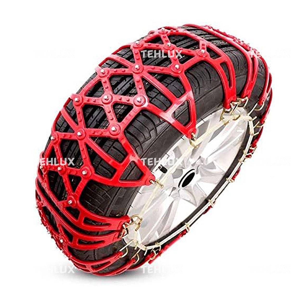 زنجیر چرخ برلیانس H320 و H330 یخشکن دار پلیمری کامل پوشش قلاب دار  بسته دو عددی سایز 5