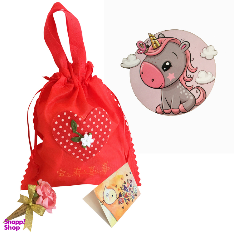 پک هدیه آینه جیبی طرح یونیکورن و ابر مجموعه 4 عددی