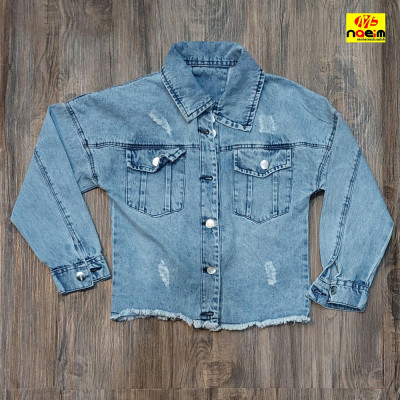 کت تک لی آبی پایین ریش اسپرت دخترانه پسرانه دارای سایز 60,65,70