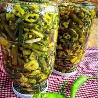 ترشی قارچ و لوبیا(600گرمی)