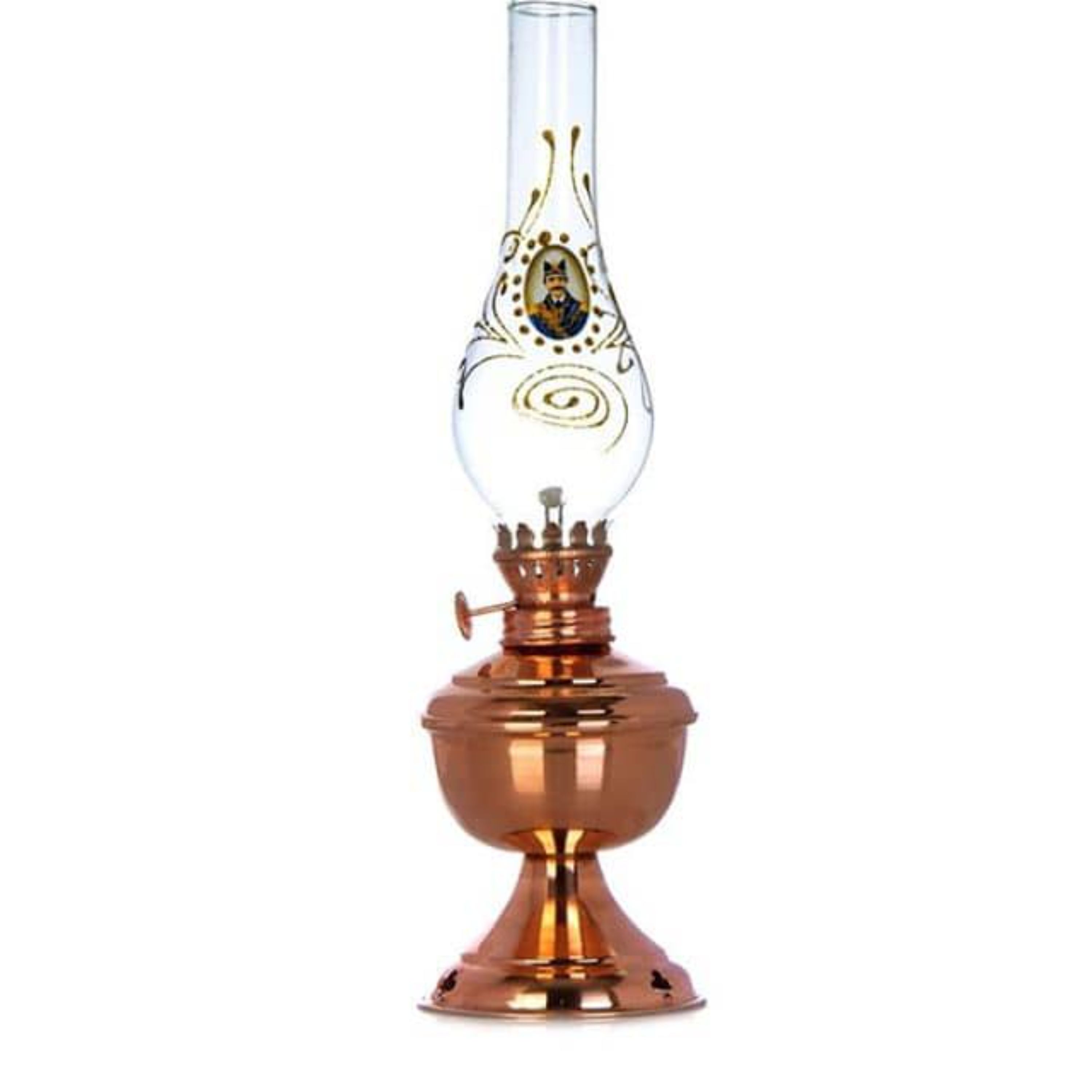 چراغ گردسوز مسی طرح شاه عباسی ویژه ی سفره هفت سین کد ZH139
