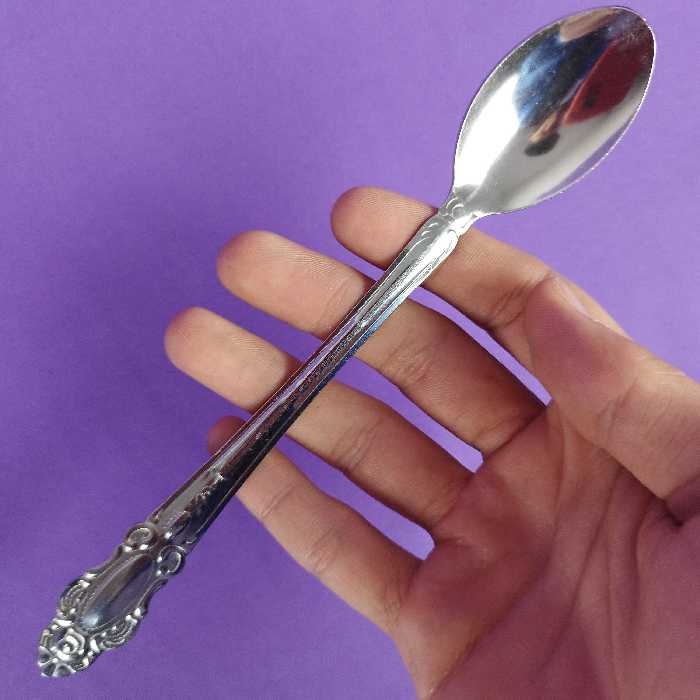 قاشق شربت استیل وکیوم مدل نگین بسته 12 عددی با ارسال رایگان