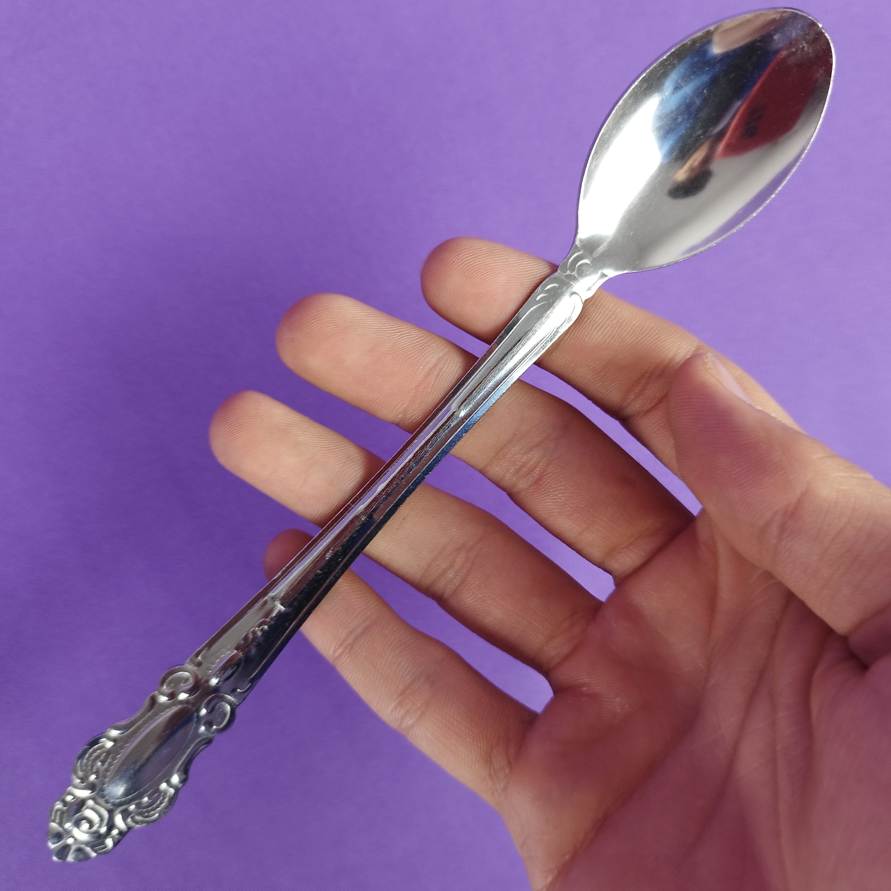 قاشق شربت استیل وکیوم مدل نگین بسته 12 عددی با ارسال رایگان