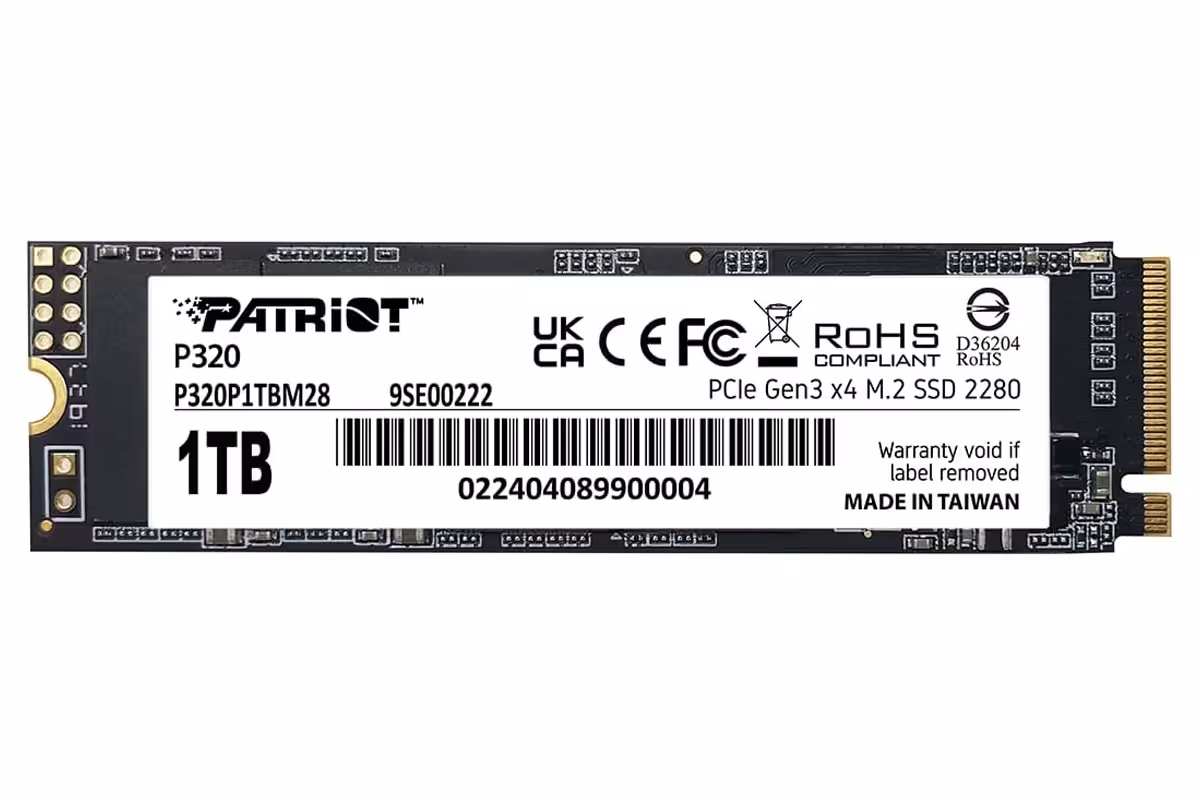 مشخصات، قیمت و خرید حافظه اس اس دی PATRIOT مدل SSD PATRIOT M.2 P320 1TB