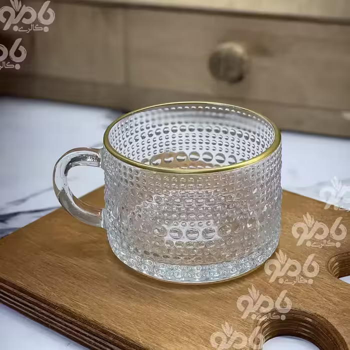 لیوان شیشه ای لته خوری وانیلا