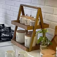 استند2طبقه چوبی رضا