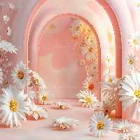 بک دراپ عکاسی با گل بابونه | گرافیک با طعم تربچه