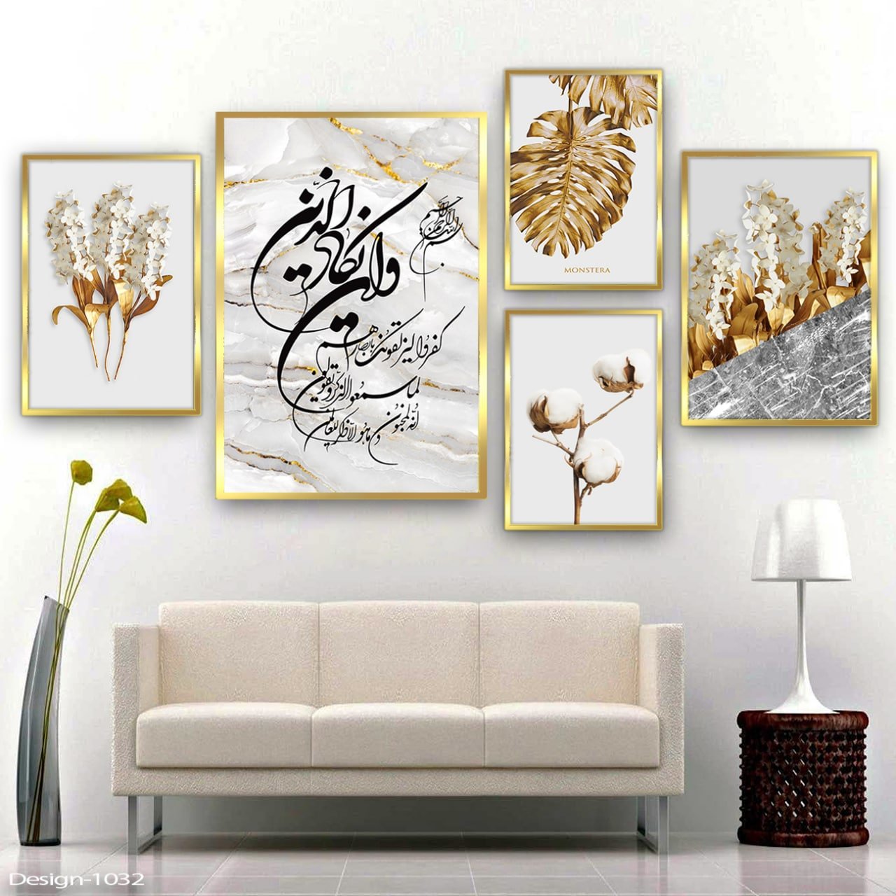 تابلو دکوراتیو 5تیکه طرح وان یکاد 