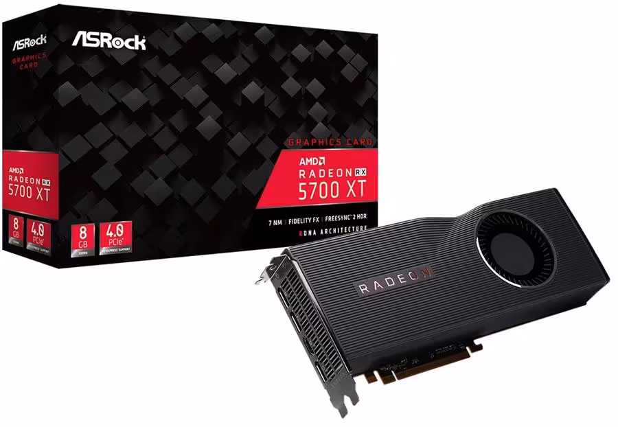 کارت گرافیک ازراک مدل آر ایکس 5700  ایکس تی با حافظه 8 گیگابایت