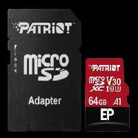 قیمت مموری کارت 64 گیگابایت Patriot مدل EP microSDXC کلاس 10 استاندارد UHS-I U3