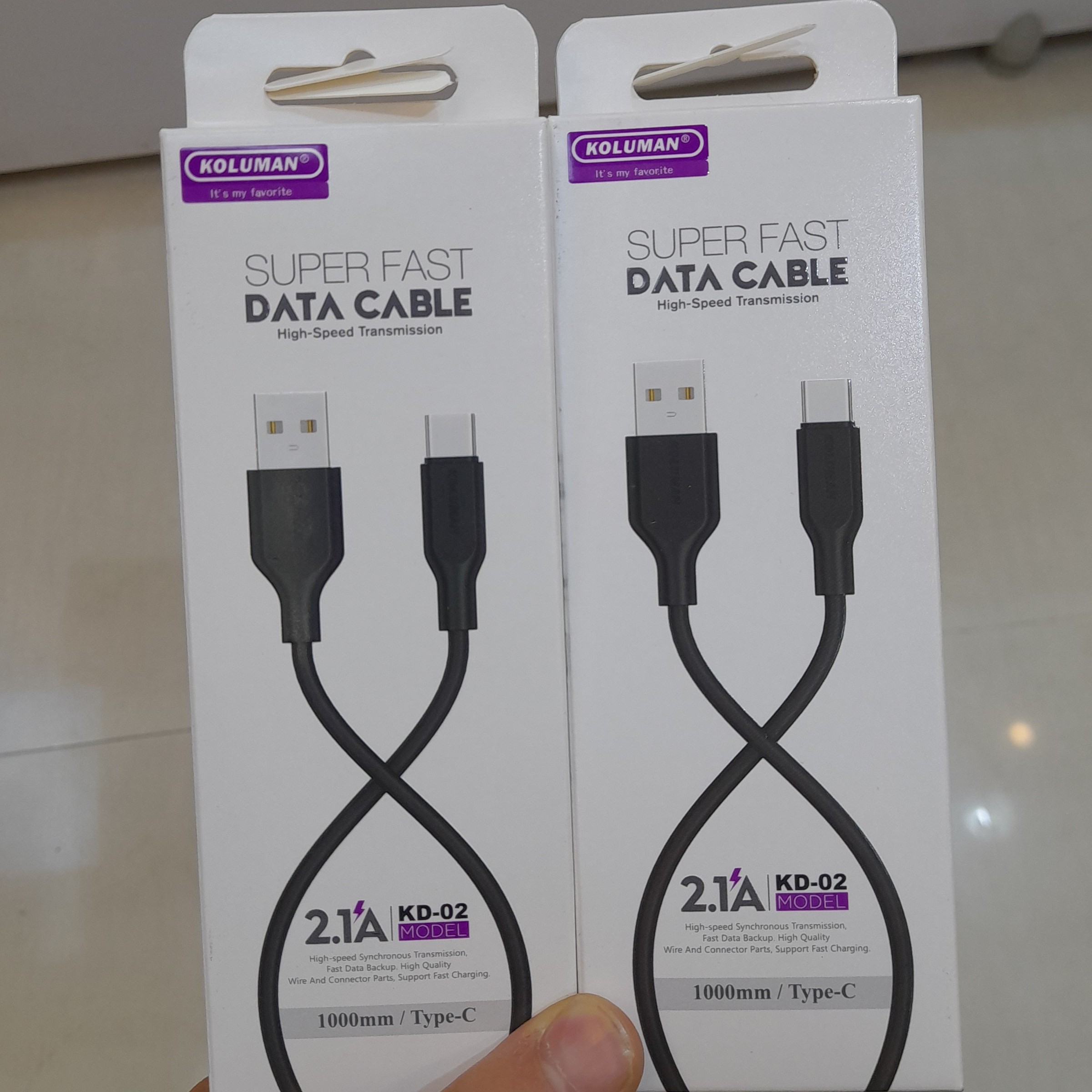 کابل شارژ تایپ c کلومن مدل kd 02