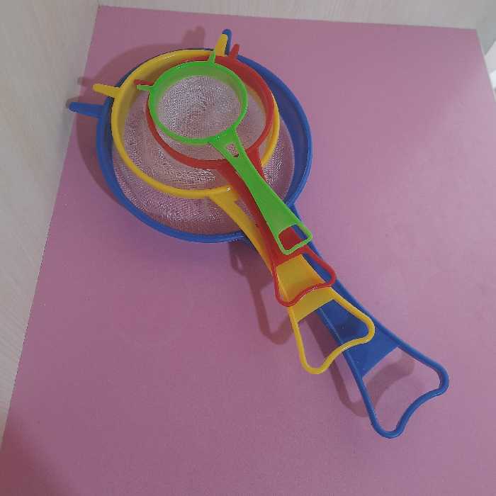 ست صافی چای و تفاله گیر 4عددی رنگی