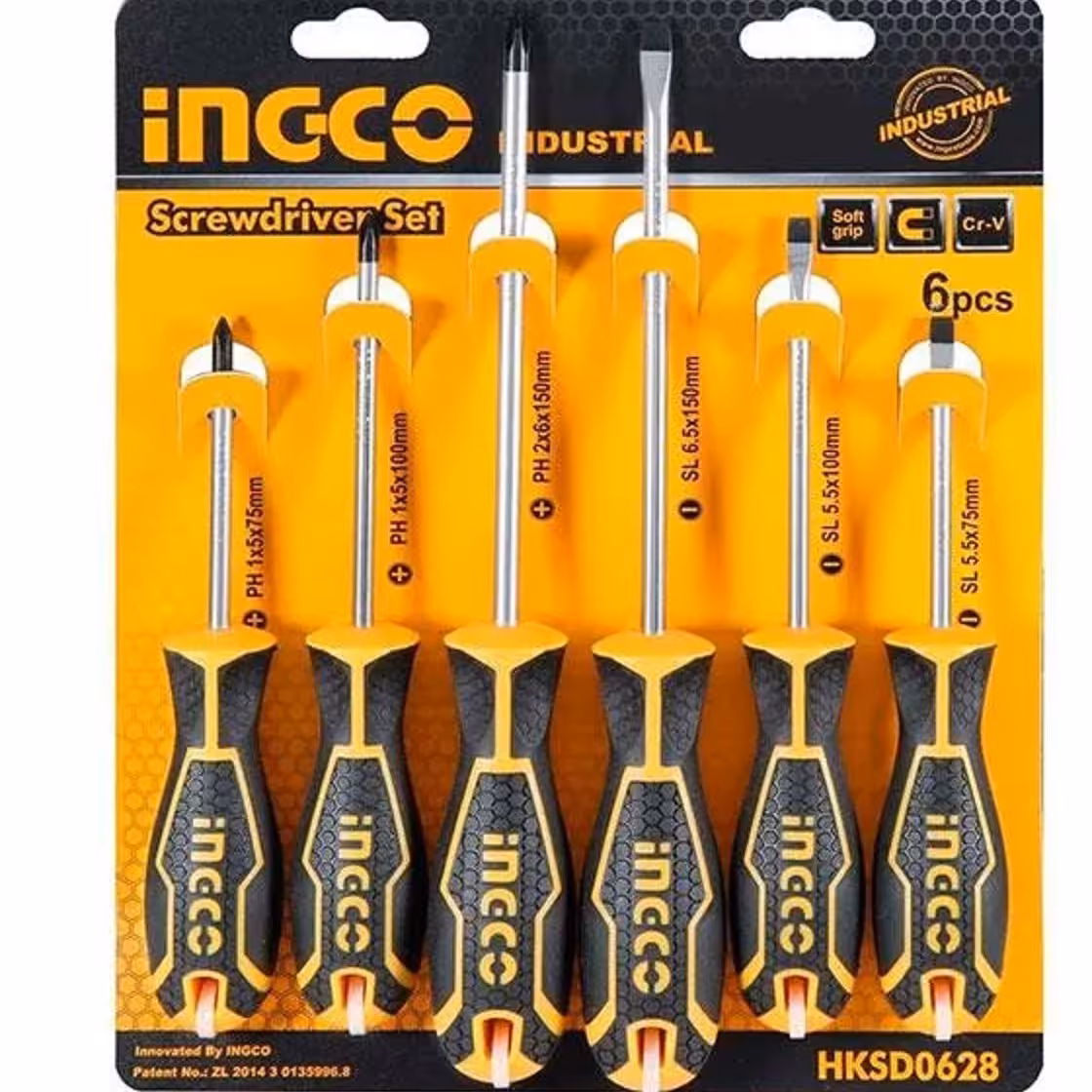 سری پیچ گوشتی دو سر چهار سو اینکو مدل HKSD0628 بسته 6 عددی