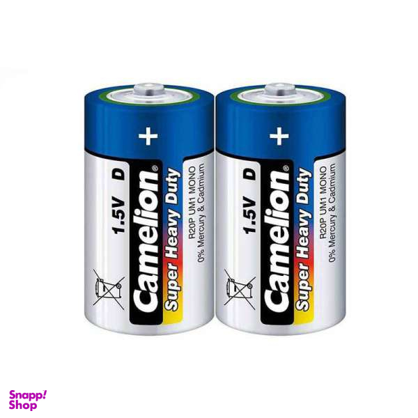 باتری بزرگ D کملیون (Camelion) مدل Super Heavy Duty بسته 2 عددی