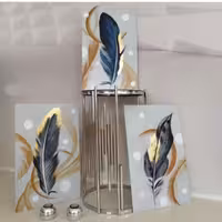 تابلو پر سه تکه کار شده با ورقطلا ابعاد هر لت 30در 60