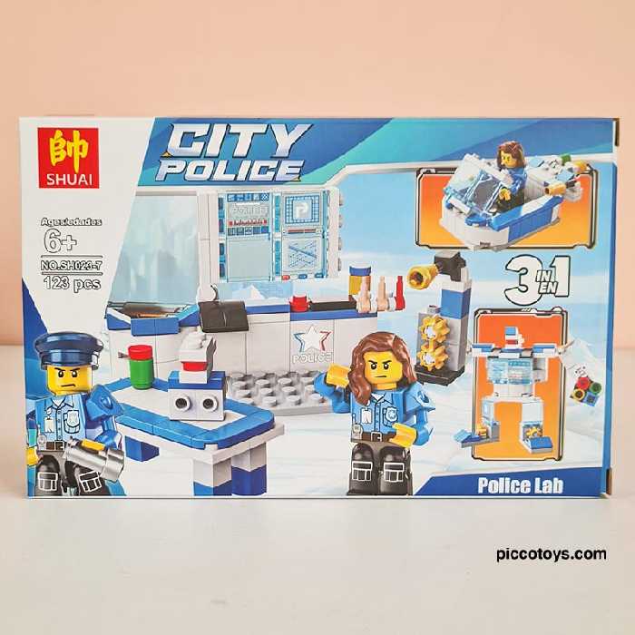 ساختنی لگو 123 تکه مدل CITY POLICE کد SH0237