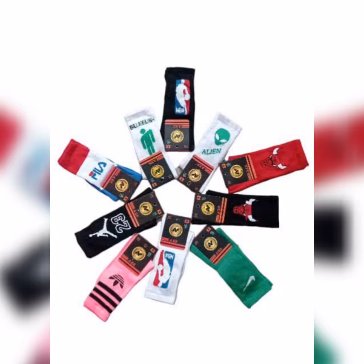 جین 10 عددی جوراب ساق بلند در مدل های مختلف مناسب باشگاه و مدرسه