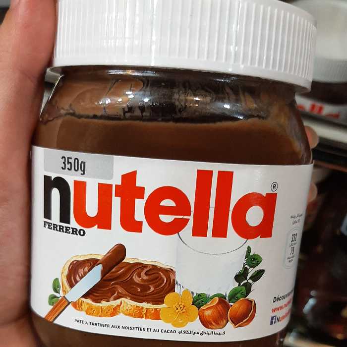 شکلات فندقی نوتلا 350 گرمی ارسال رایگان nutella ایتالیایی سایز متوسط