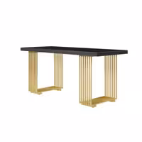 میز تحریر ساده پایه فلزی طلایی-k25