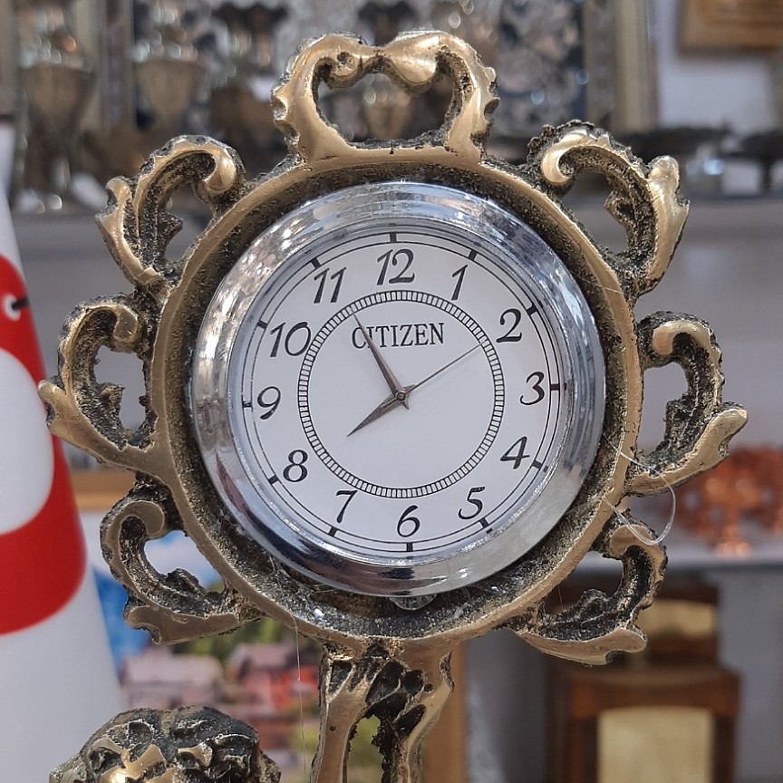 ساعت برنزی رو میزی مدل بانو