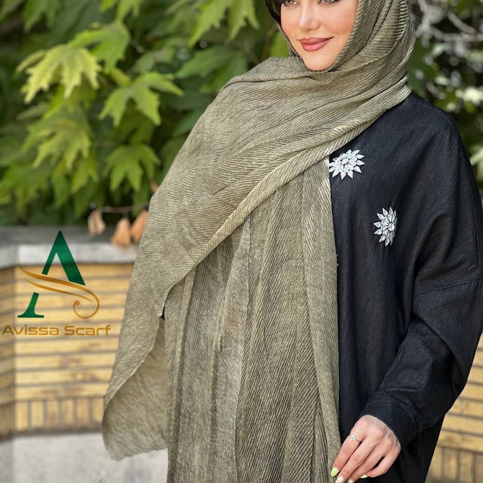 شال نخی پلیسه شاین دار 17 کد 109