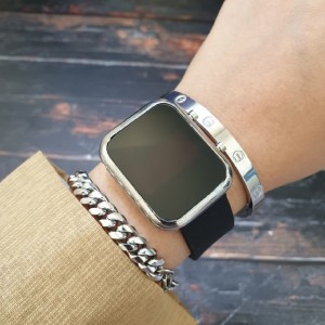 ساعت مچی ال ای دی لمسی بند رابر led