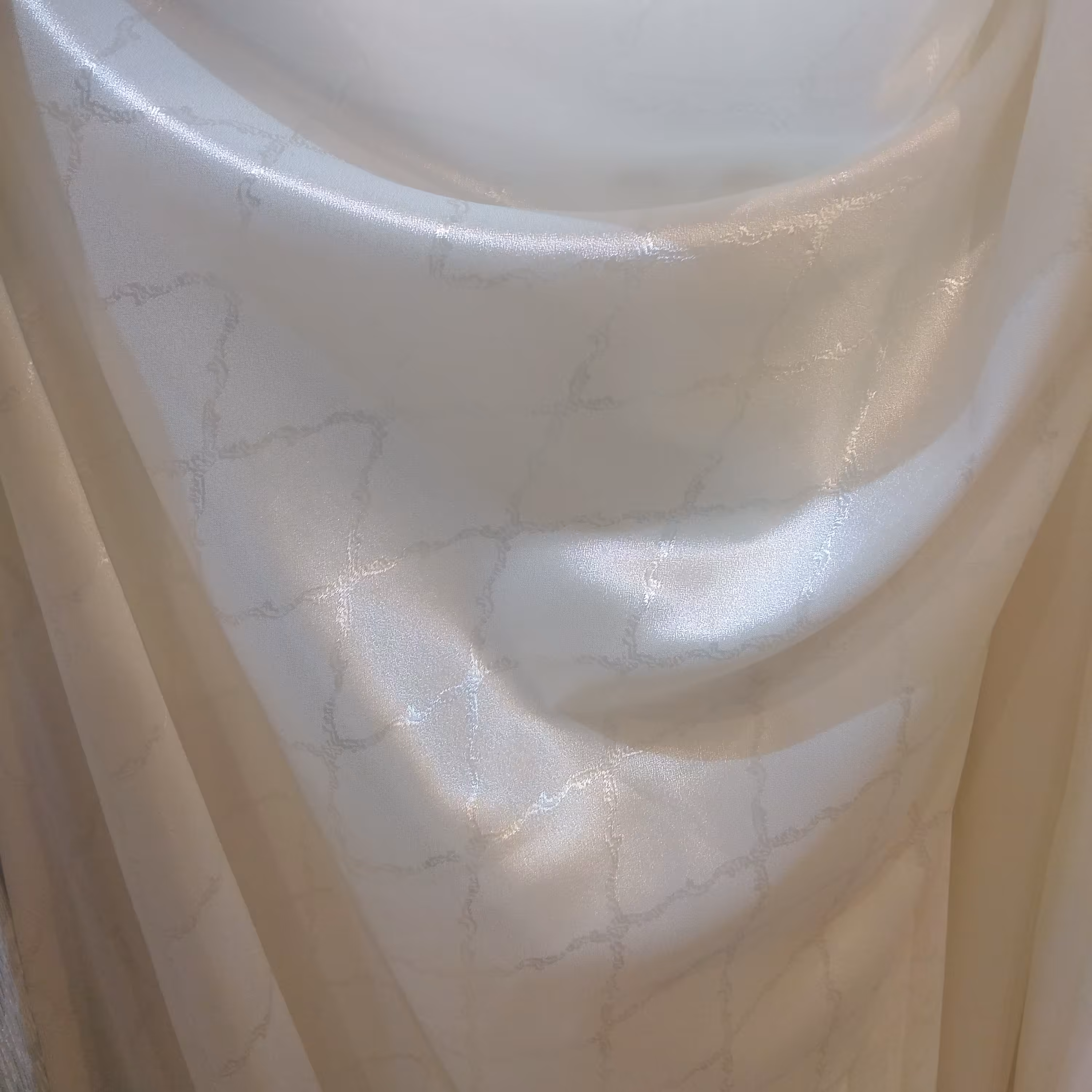 پرده کرپ محو بدون نیاز به آستر