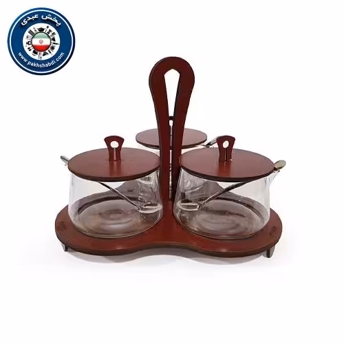 ترشی خوری مثلثی پایه چوبی