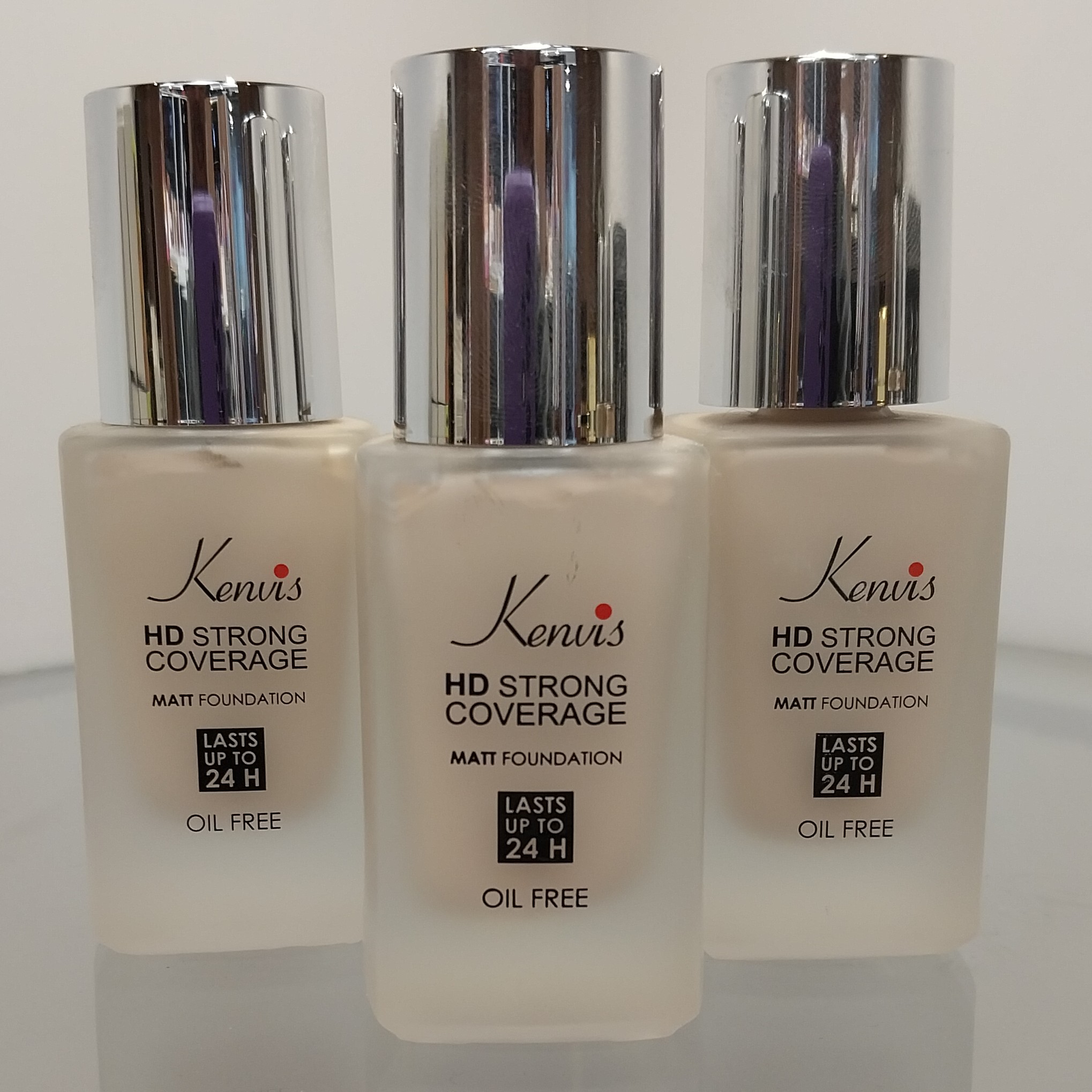 کرم پودر پمپی شیشه ای کنویس فاقد چربی