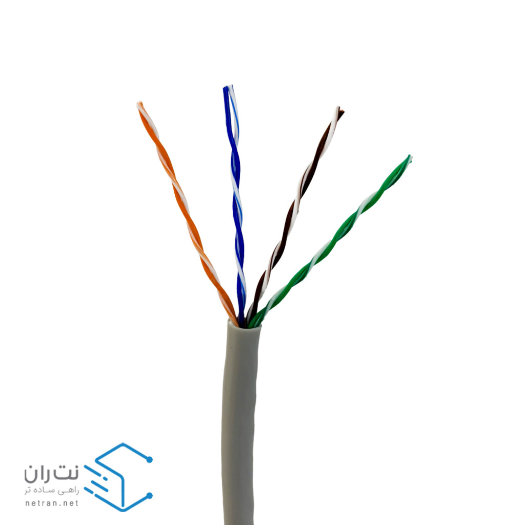 کابل شبکه لگراند Cat5e UTP تمام مس تست فلوک پرمننت روکش PVC حلقه 305 متری | نت ران