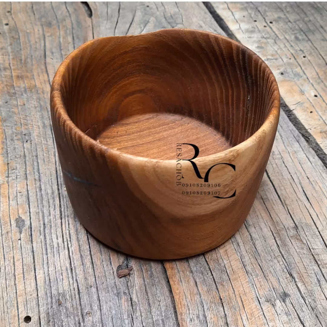 کاسه چوبی خراطی کد C1239