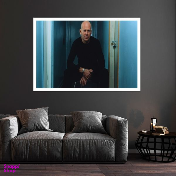 تابلو بکلیت طرح مشاهیر سینمای جهان بروس ویلیس مدل قاب شاسی W-s10027