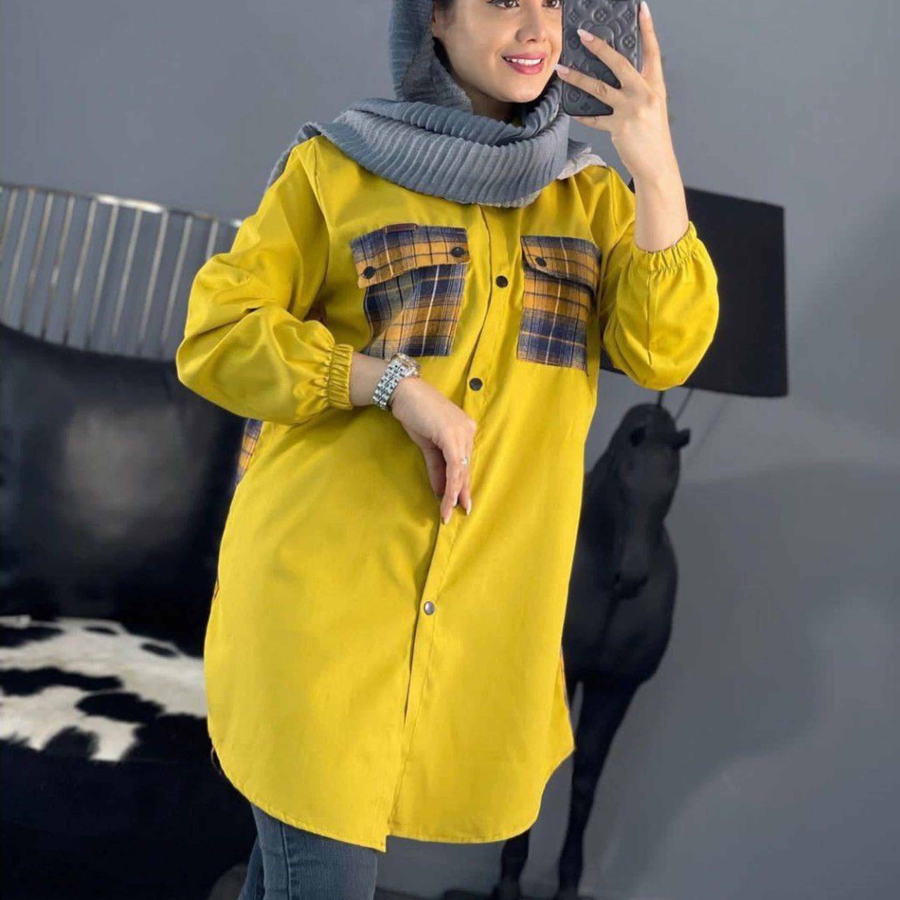 مانتو پاییزه خورشید سارین ارسال رایگان 