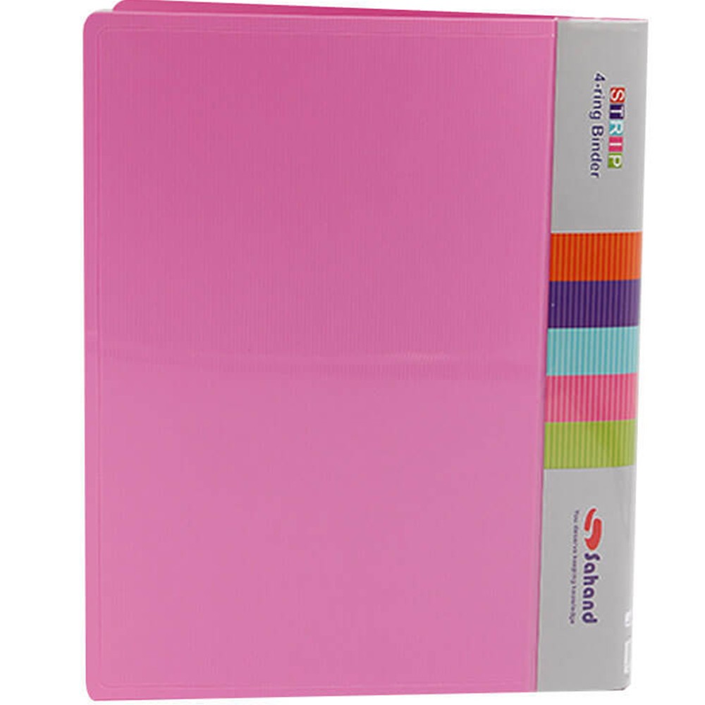 کلاسور 4 حلقه سهند رنگ صورتی