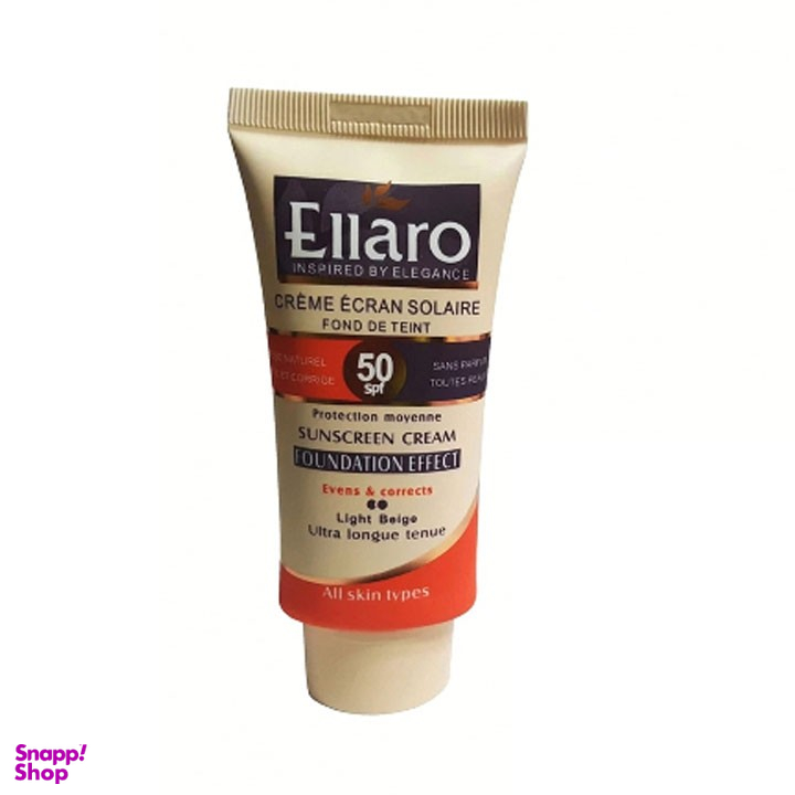 ضد آفتاب رنگی الارو (Ellaro) مدل spf50
