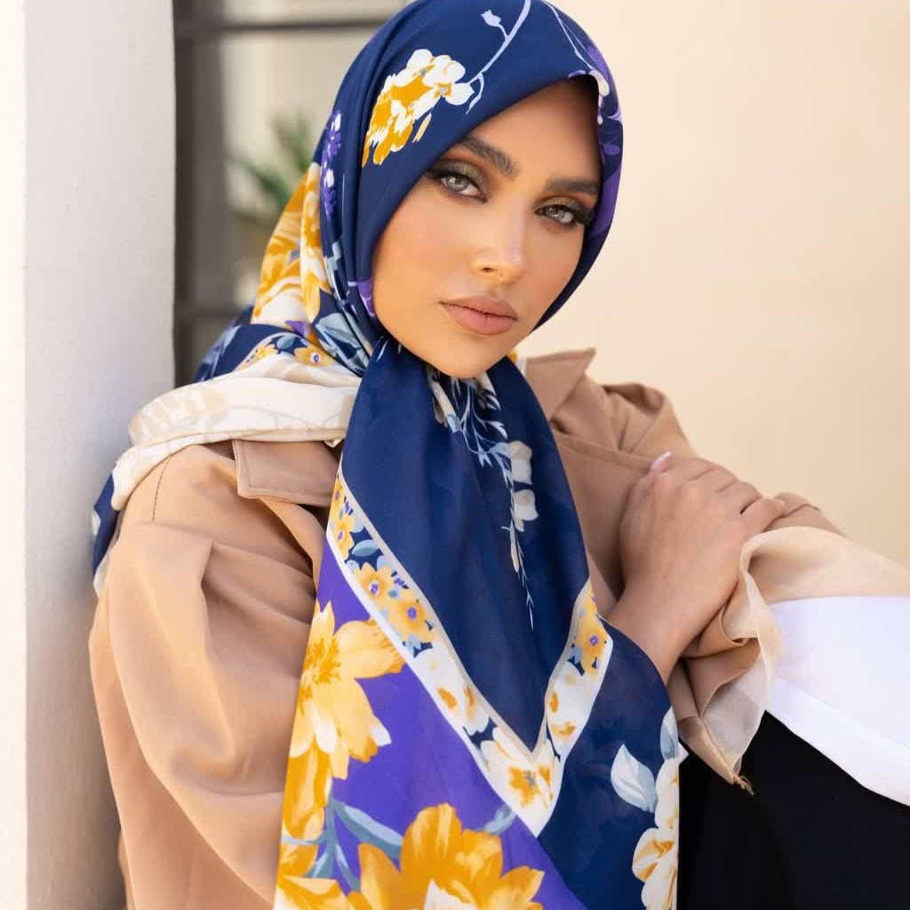 روسری وال نخ ترک کیفیت عالی قواره 140 ارسال رایگان 