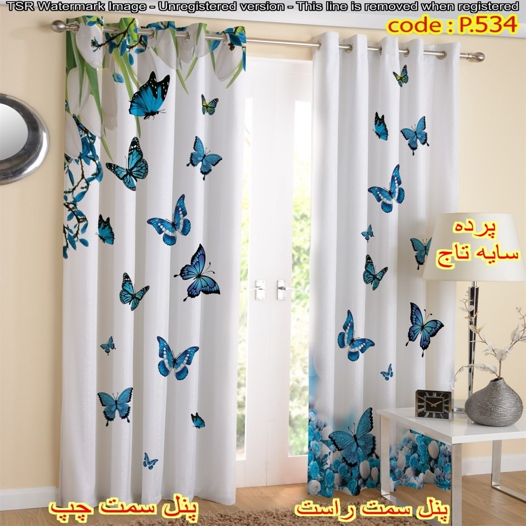 پرده هازان چاپی کد 534 هر پنل عرض 140 ارتفاع 290