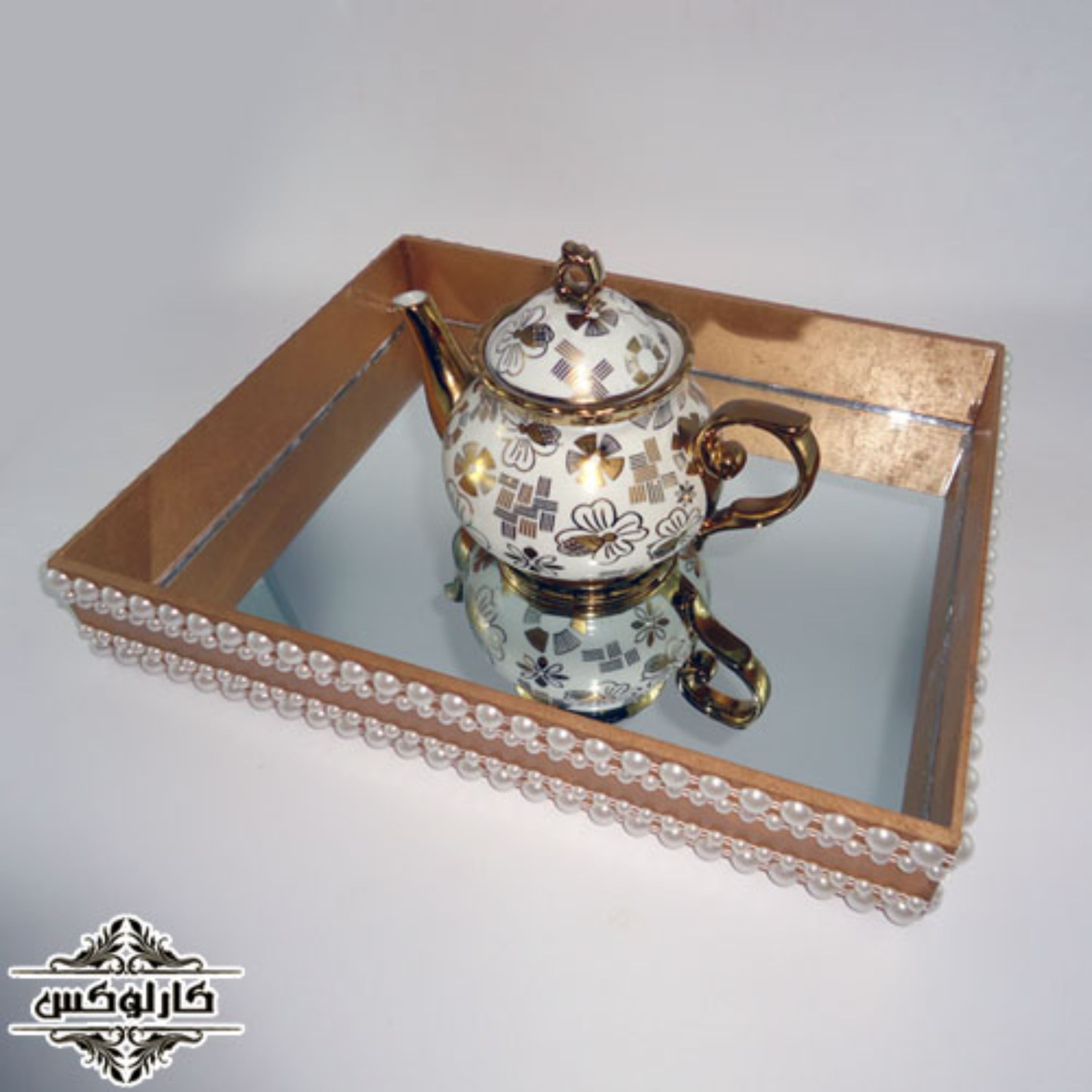 سینی مرواریدکاری تزیینی