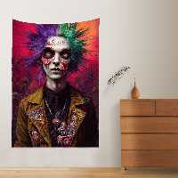 پوستر پارچه ای فیانی طرح تپستری بلک لایت ZOMBIE کد F52