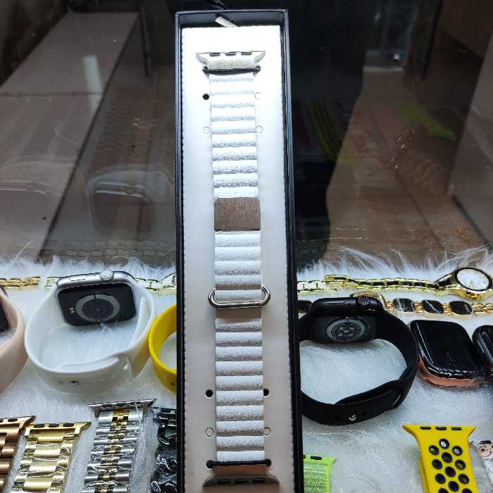 بند ساعت هوشمند اصلی فلزی دور چرم