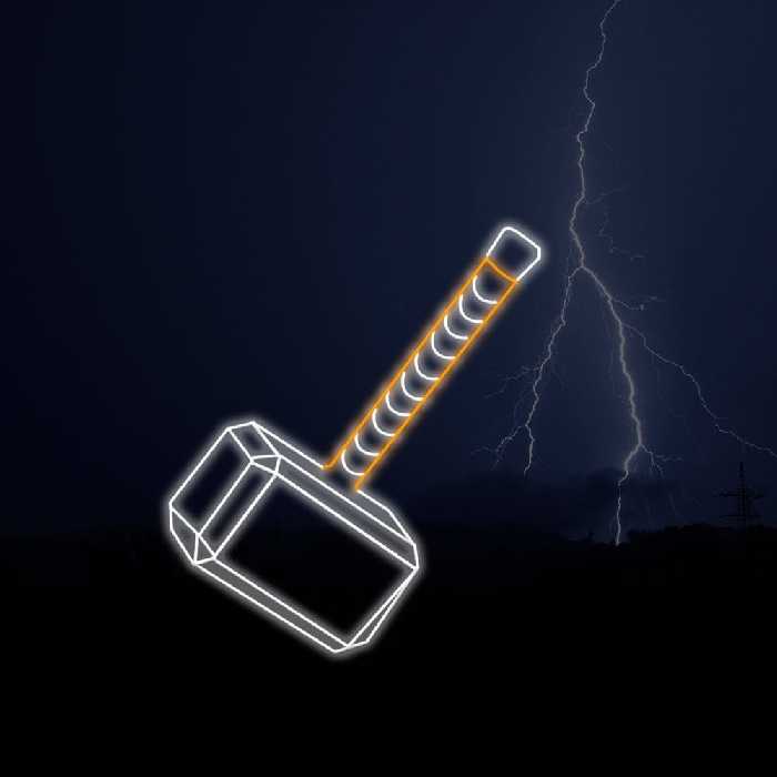 تابلو نئون طرح چکش ثور   2 سال ضمانت 