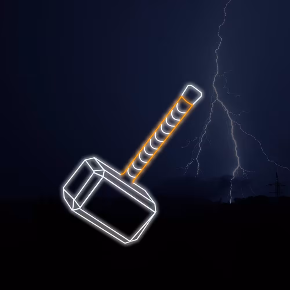 تابلو نئون طرح چکش ثور   2 سال ضمانت 